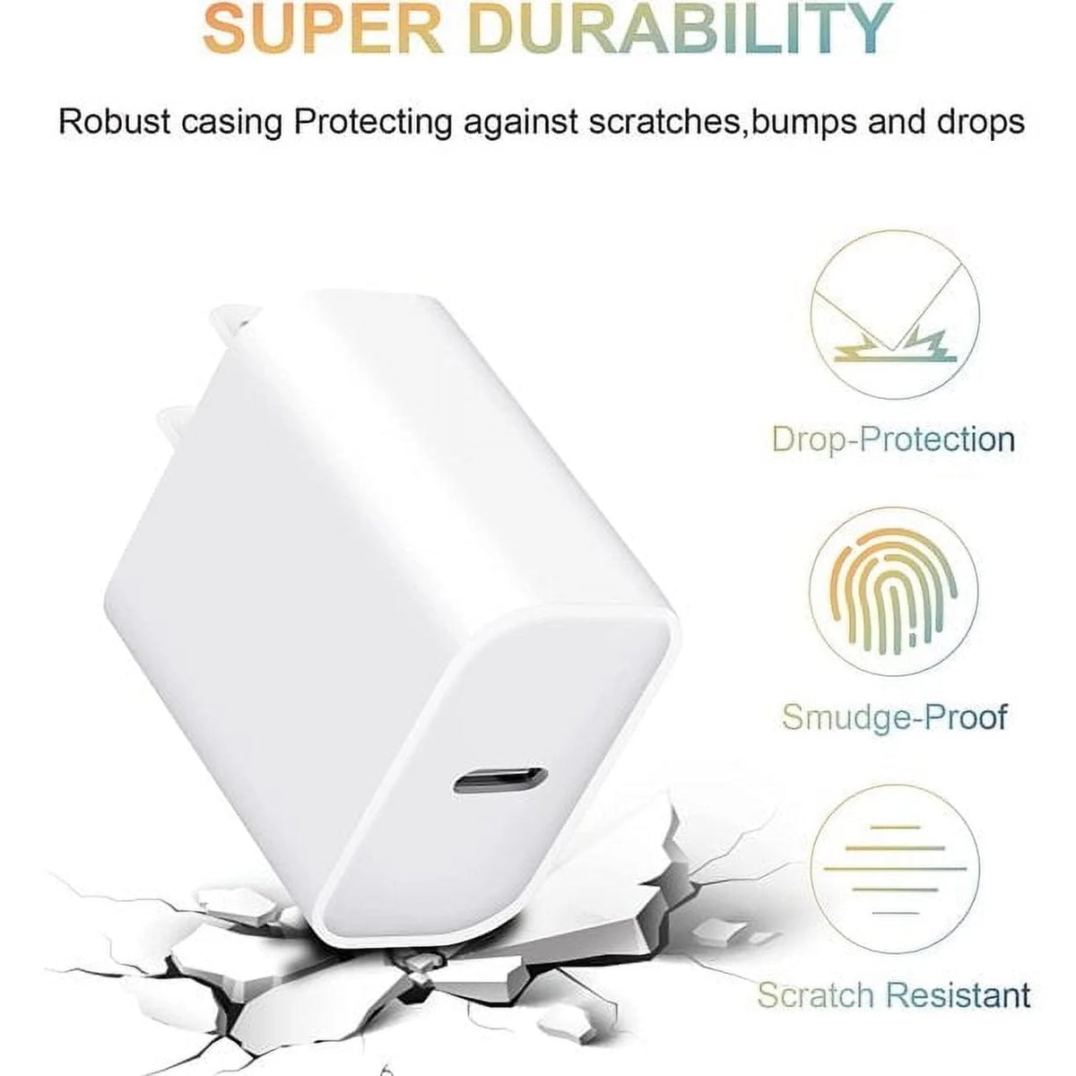 2 Pack USB C Charger Block,Super Fast Charging Type C Wall Phone Charger Compatible with Iphone 17/16/15/14/13 and Compatible with Samsung S25/S24/S23